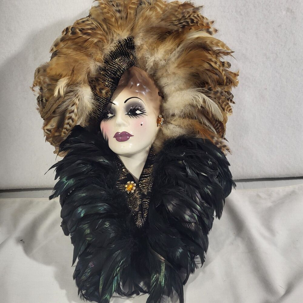 Unique Creations Limited Edition Lady  Wall Hanging Face Mask  # 866  Signed. - Picture 9 of 10